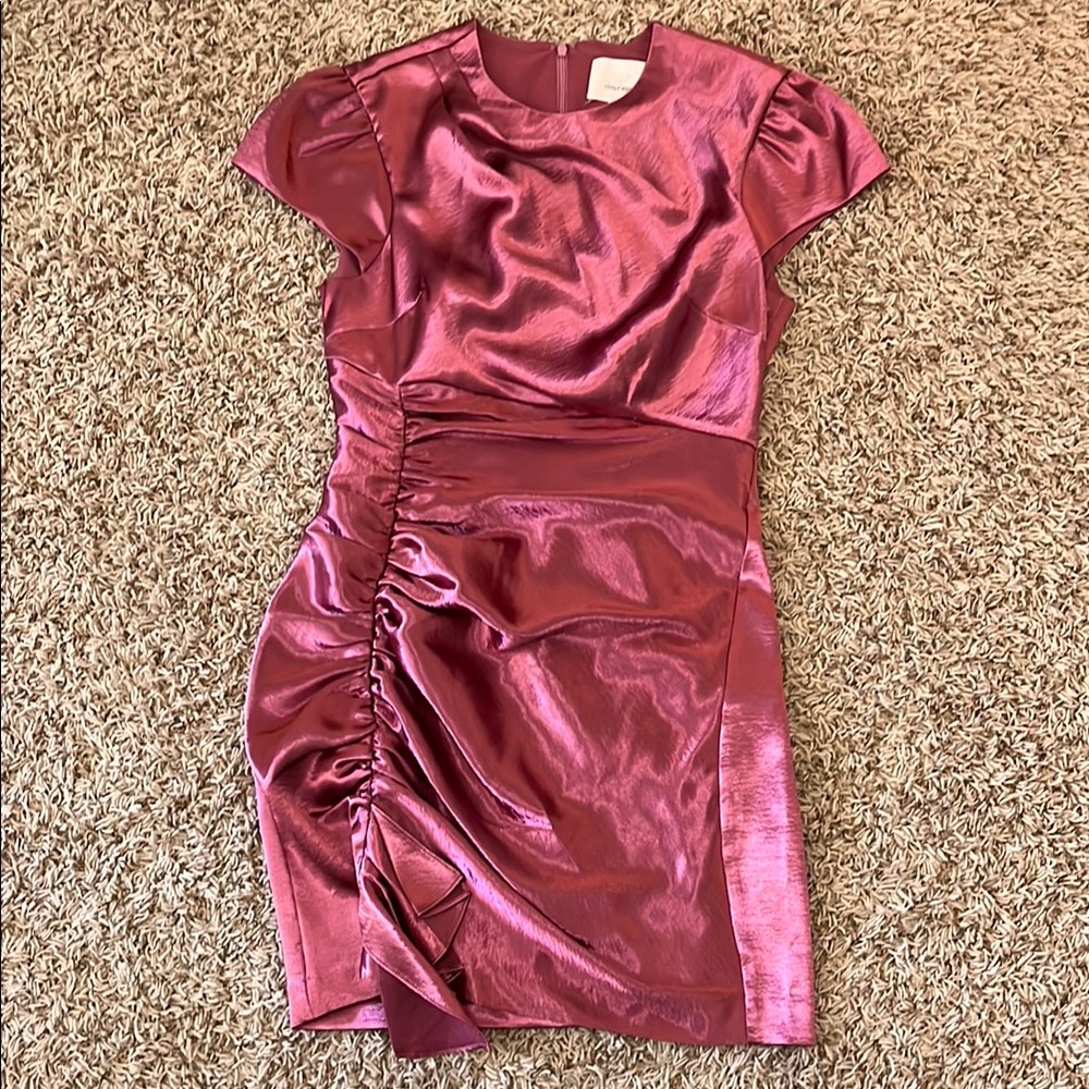 Cinq a sept Pink Ruched Dress